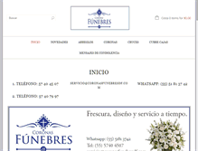 Tablet Screenshot of coronasfunebresdf.com